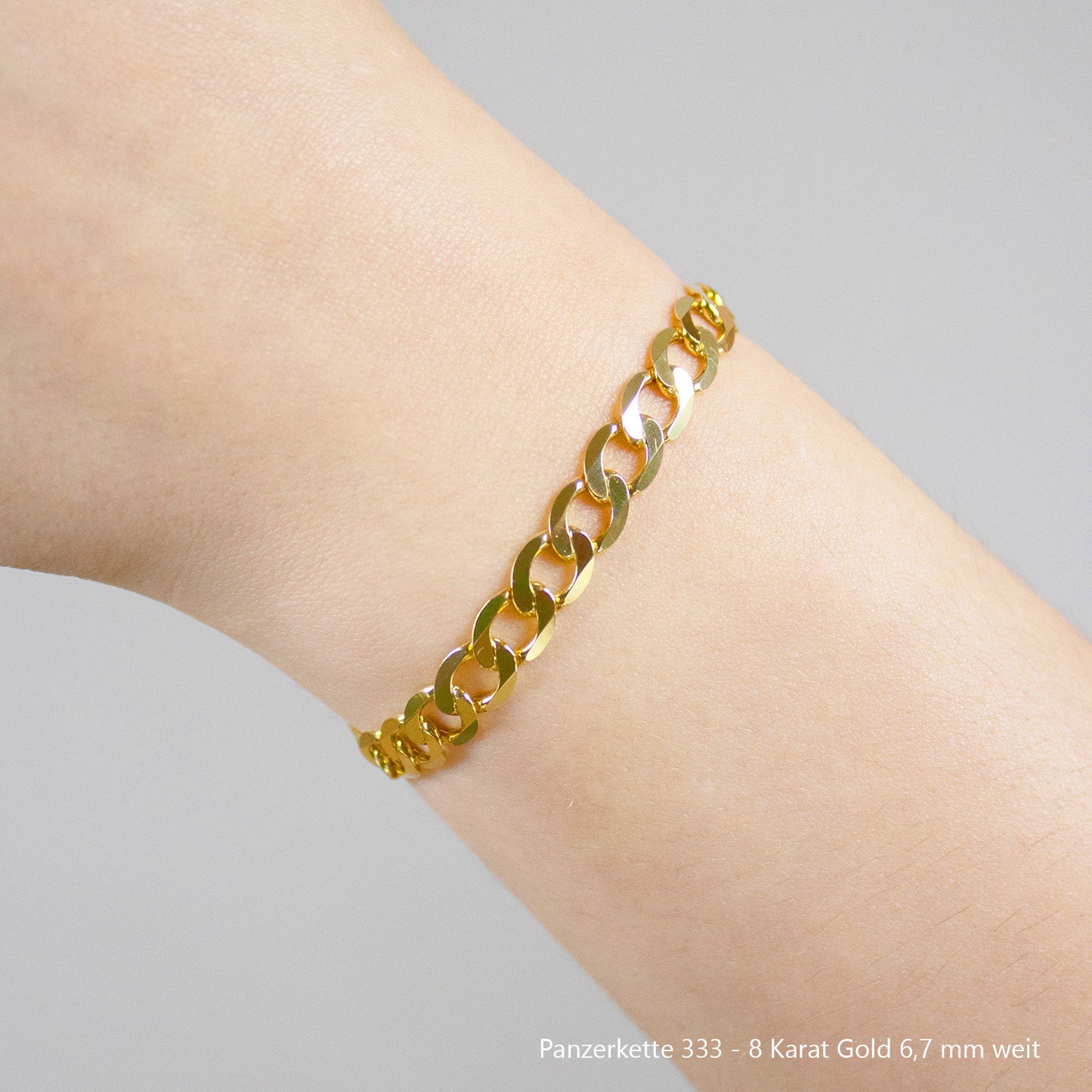 Goldkette Echt 333 - 8 Karat Panzerkette Gold Halskette - Damenkette und Herrenkette Made in Germany