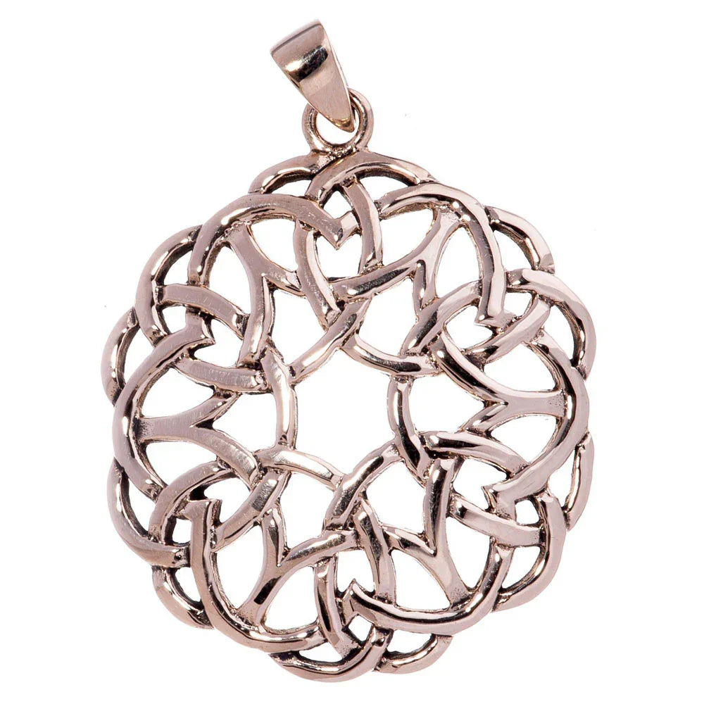 Bronzeanhänger Schmuck - Keltische Knoten , Pflanzen , 43x32mm