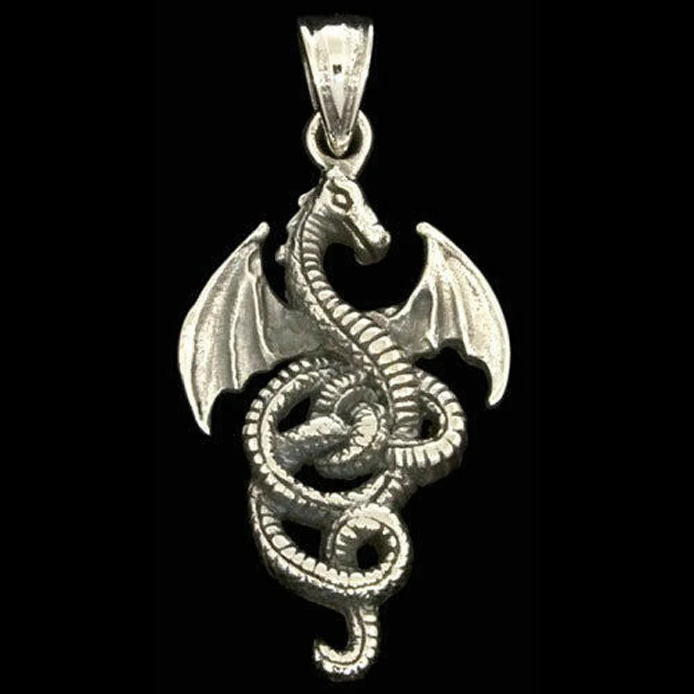 Drache Schmuck Anhänger 925er Silber - Drachen - 30x14mm