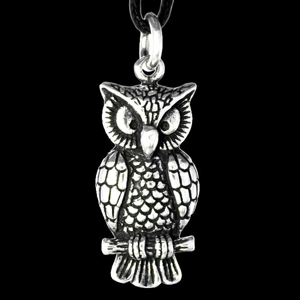 Silberanhänger Eule - Uhu 925er Silber Schmuck - Vögel - 36x14mm
