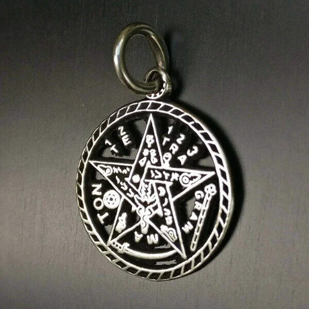 Tetragrammaton Schmuck Anhänger 925er Silber Durchmesser 18mm