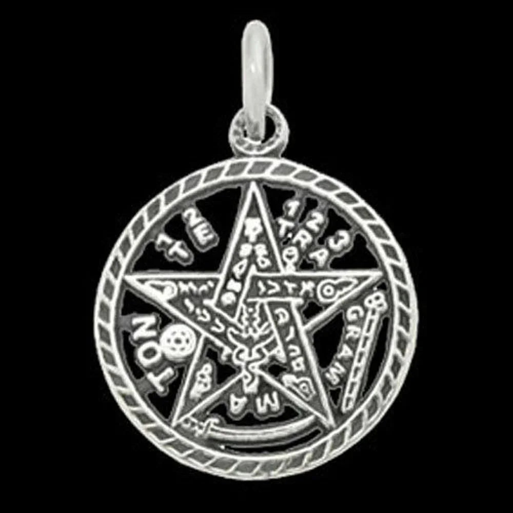 Tetragrammaton Schmuck Anhänger 925er Silber Durchmesser 18mm
