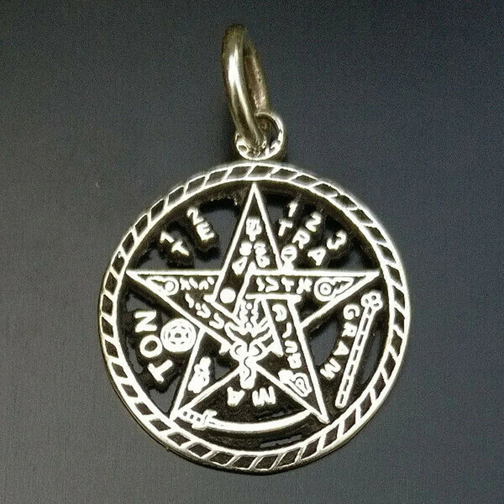 Tetragrammaton Schmuck Anhänger 925er Silber Durchmesser 18mm