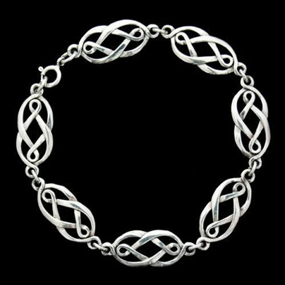 Armkette Celtic Schmuck 925er Silber 18,5 cm Keltischer Knoten Muster Armband