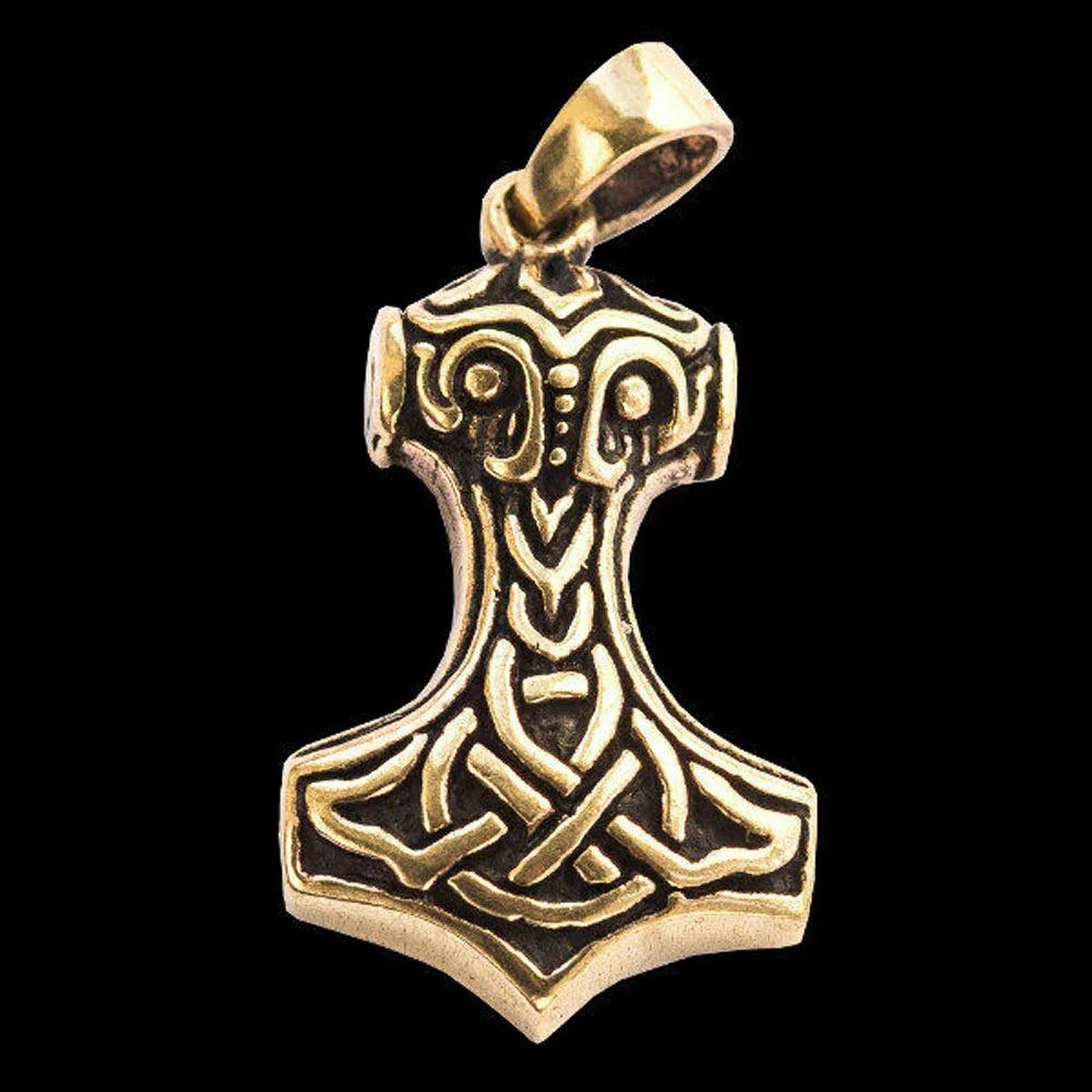 Anhänger Hammer des Thor, Mjölnir Wikinger Bronze Schmuck Viking
