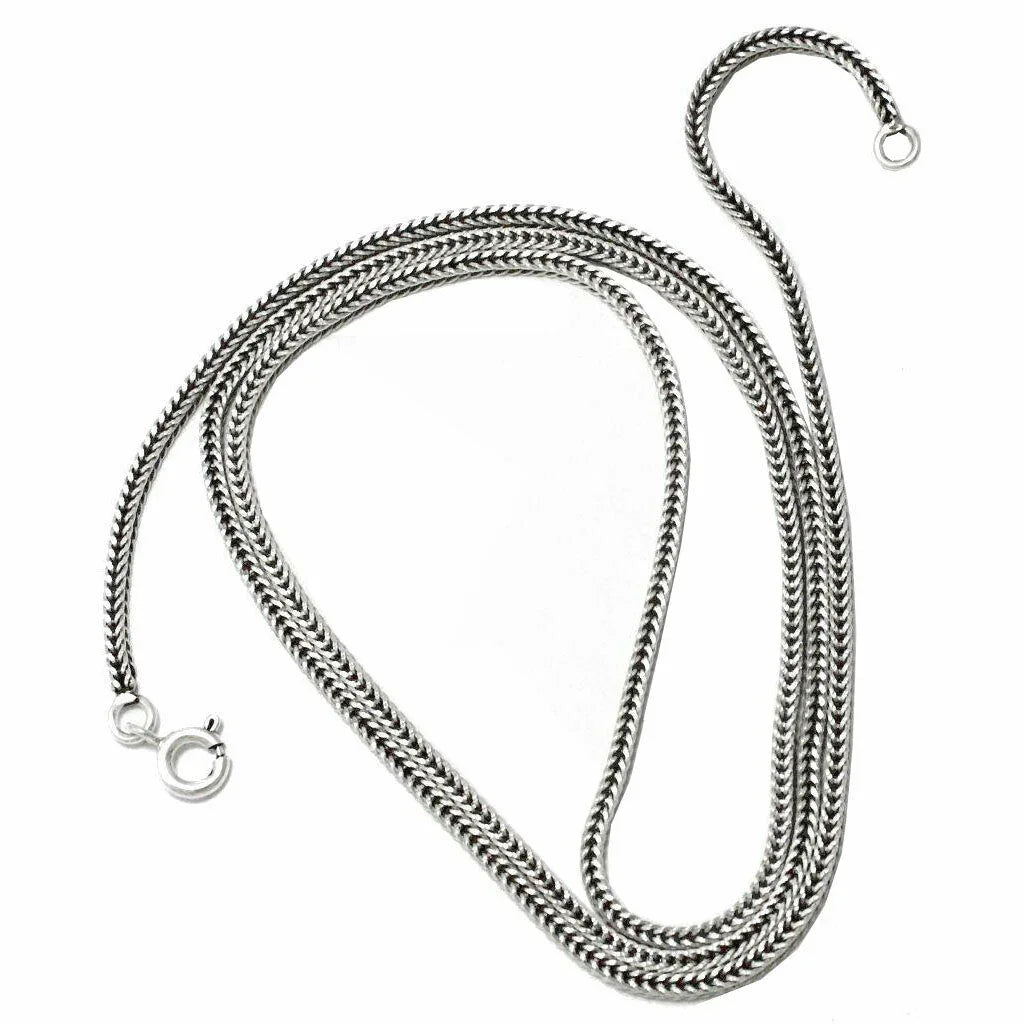 Dunkle Silberketten Mittelalter 925 Silber Kette Halskette fein-m