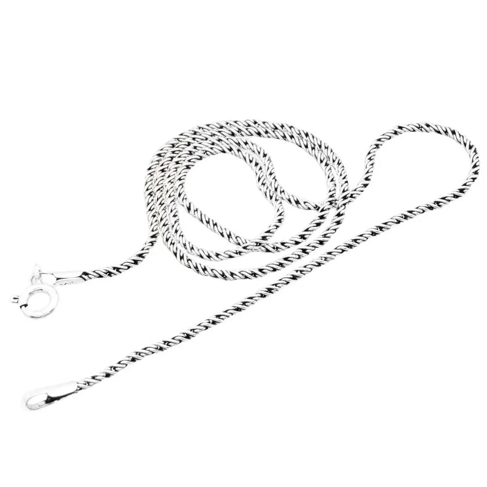 Dunkle Silberketten Mittelalter 925 Silber Kette Halskette fein-m