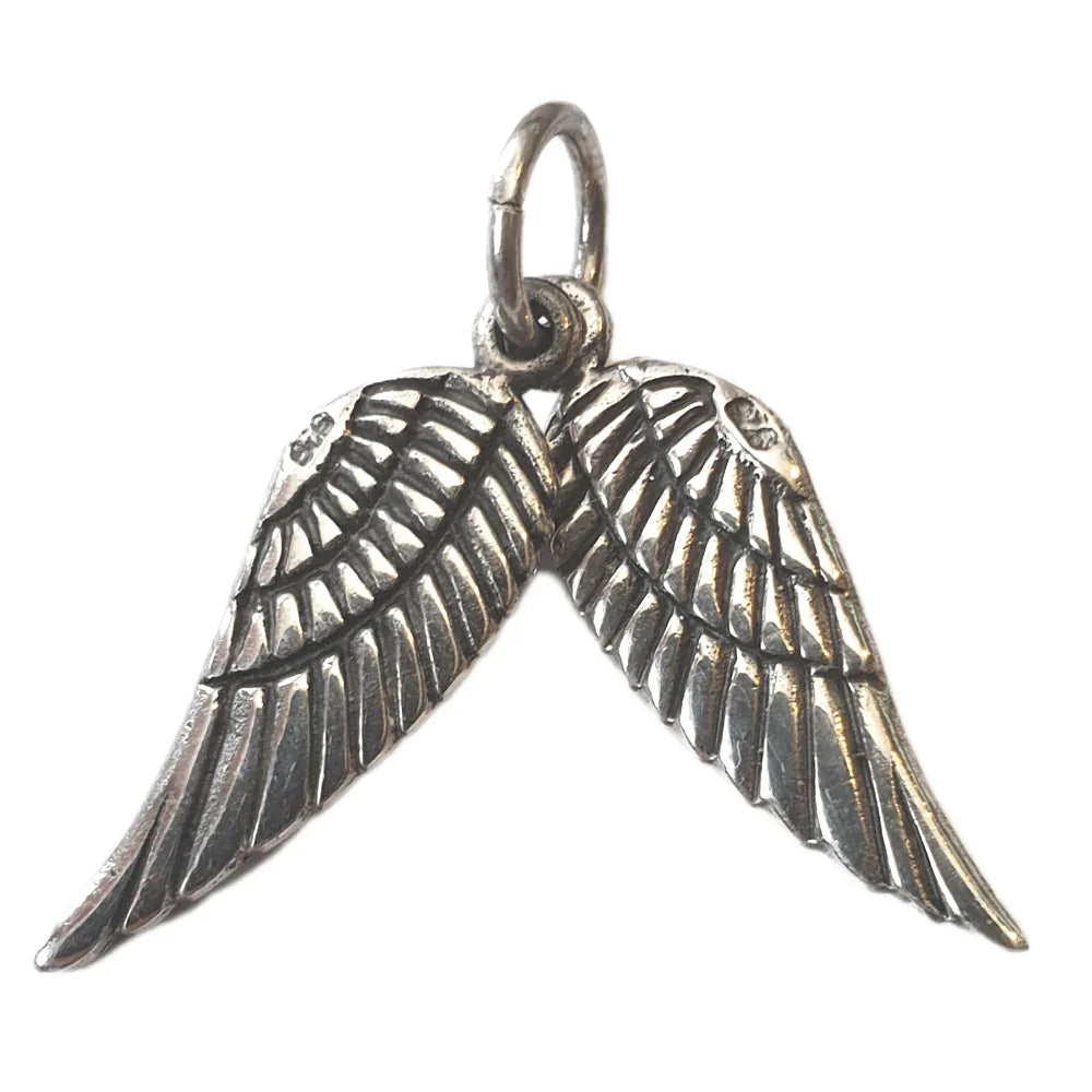 Anhänger Zwei Engelsflügel beweglich 925er Silber 29x30mm