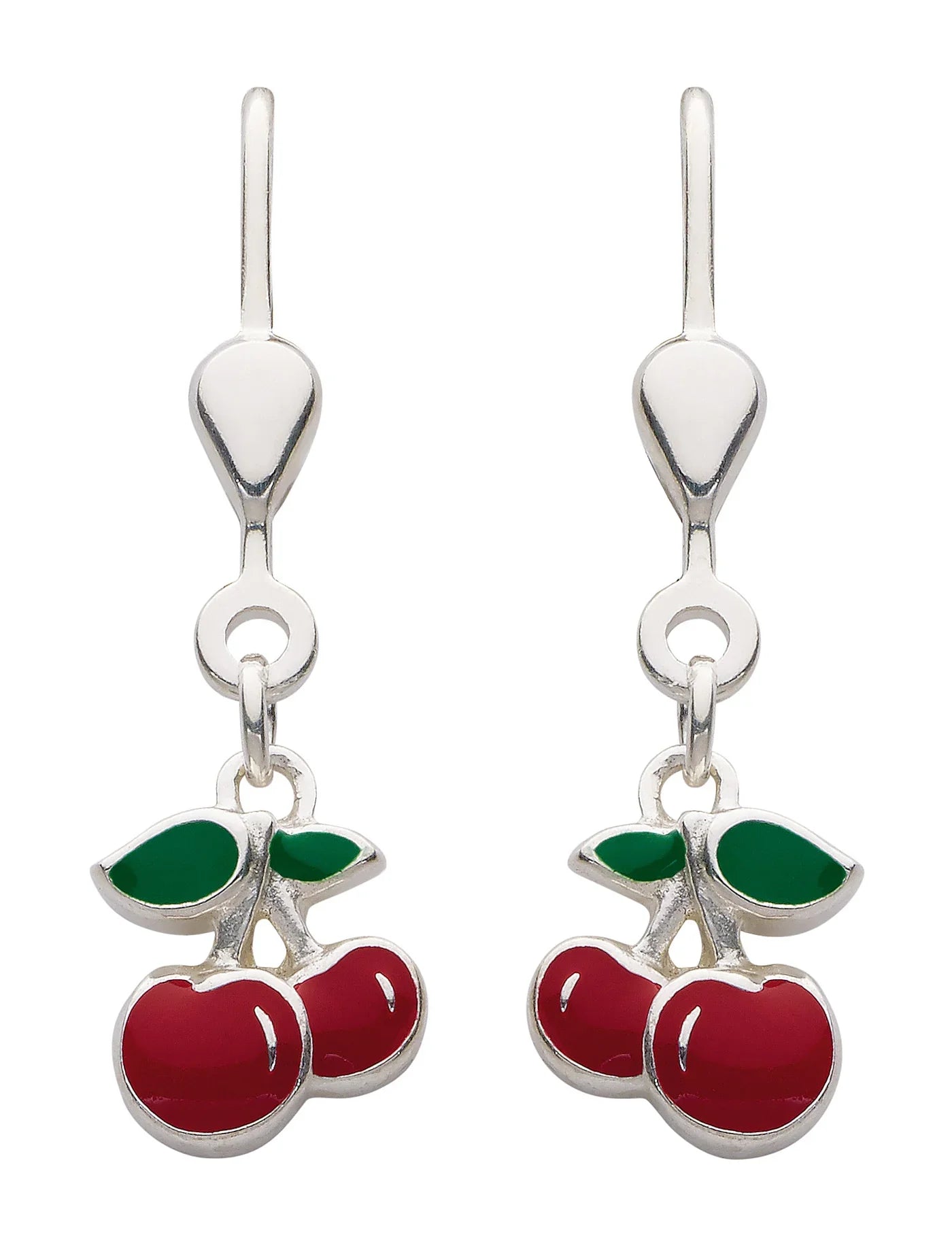 Ohrhänger, Ohrringe mit Brisur Kirsche 925 Sterling Silber