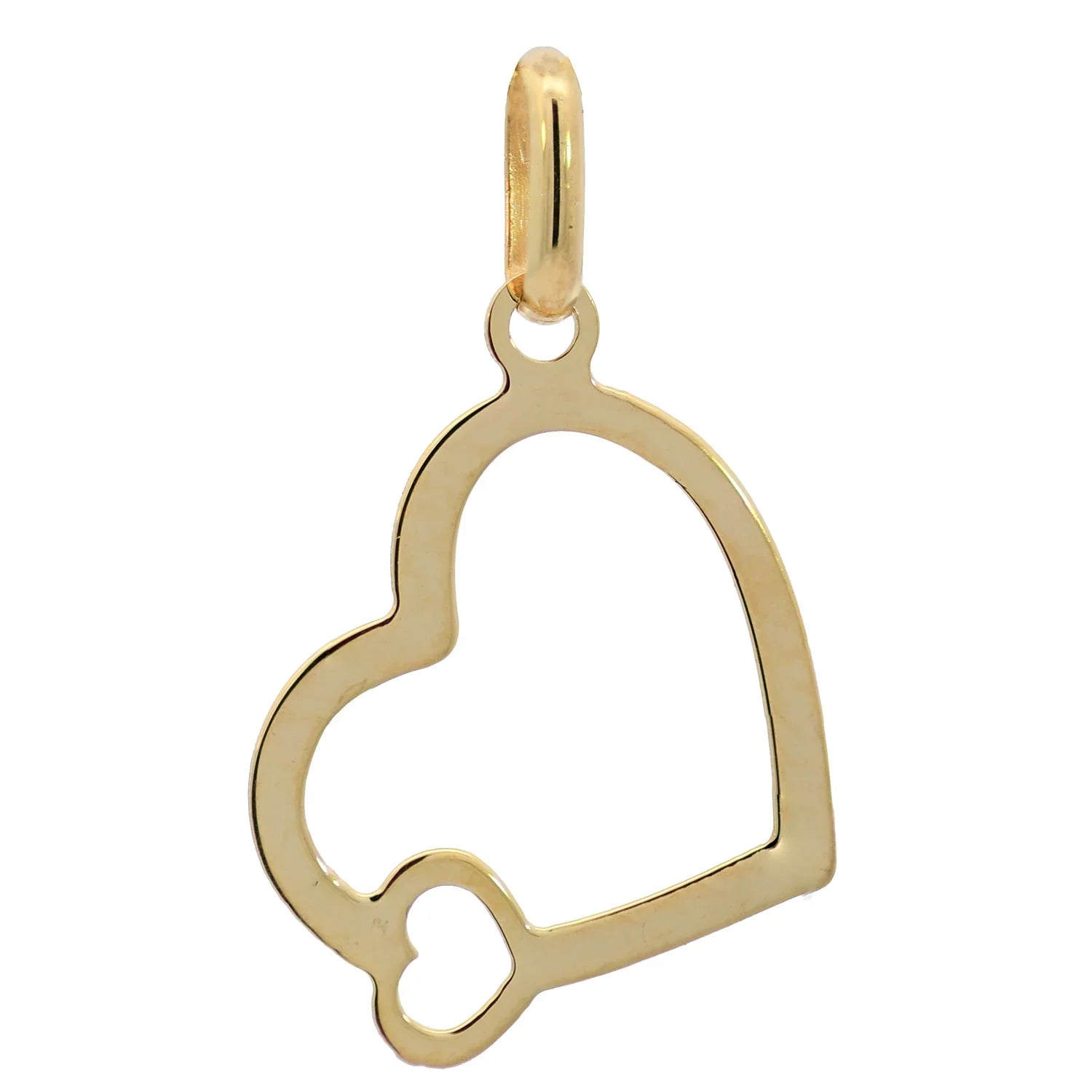 Gold Anhänger Herz mit Kette massiv 333 - 8 Karat Gold