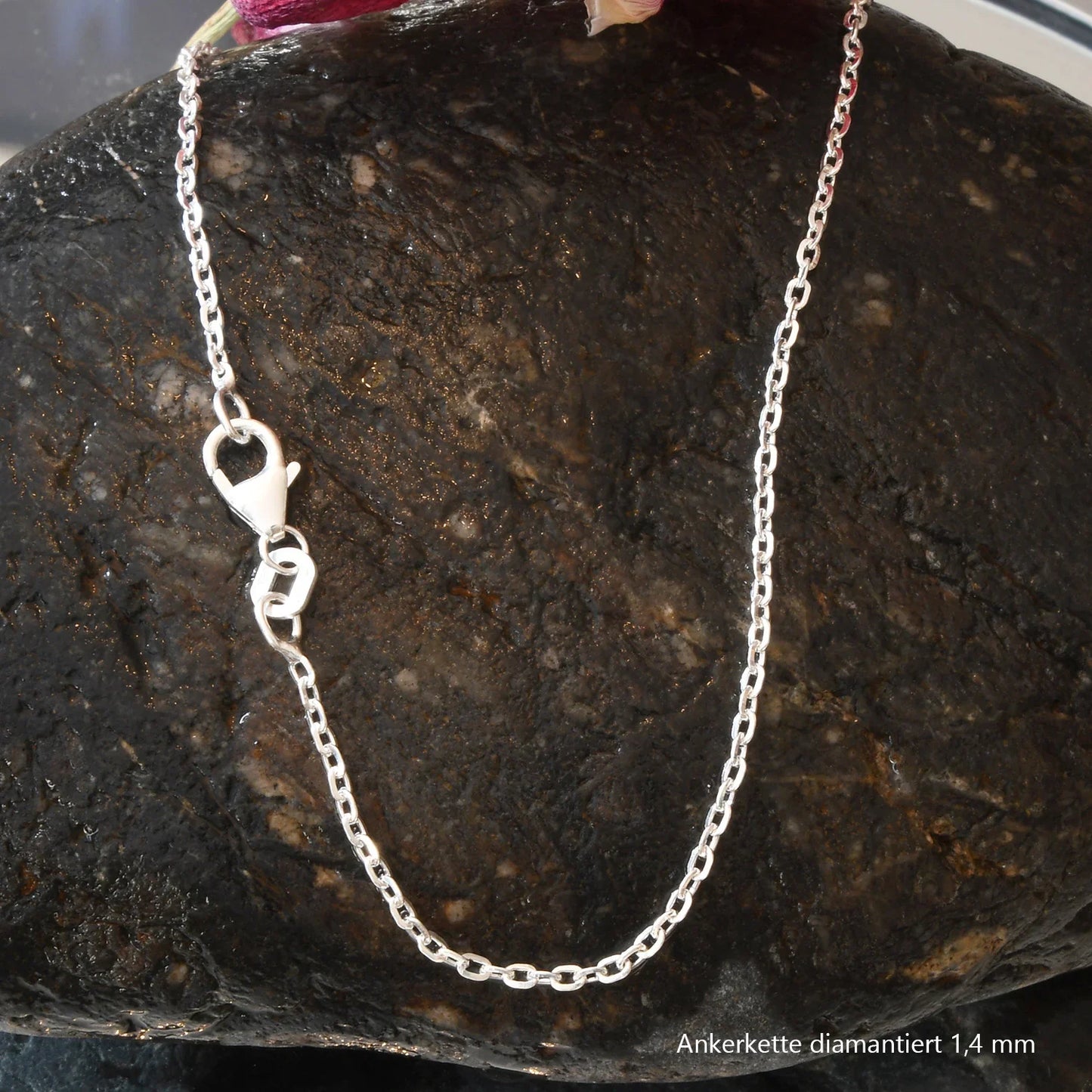 Ankerkette diamantiert Halskette 925 Sterlingsilber Auswahl