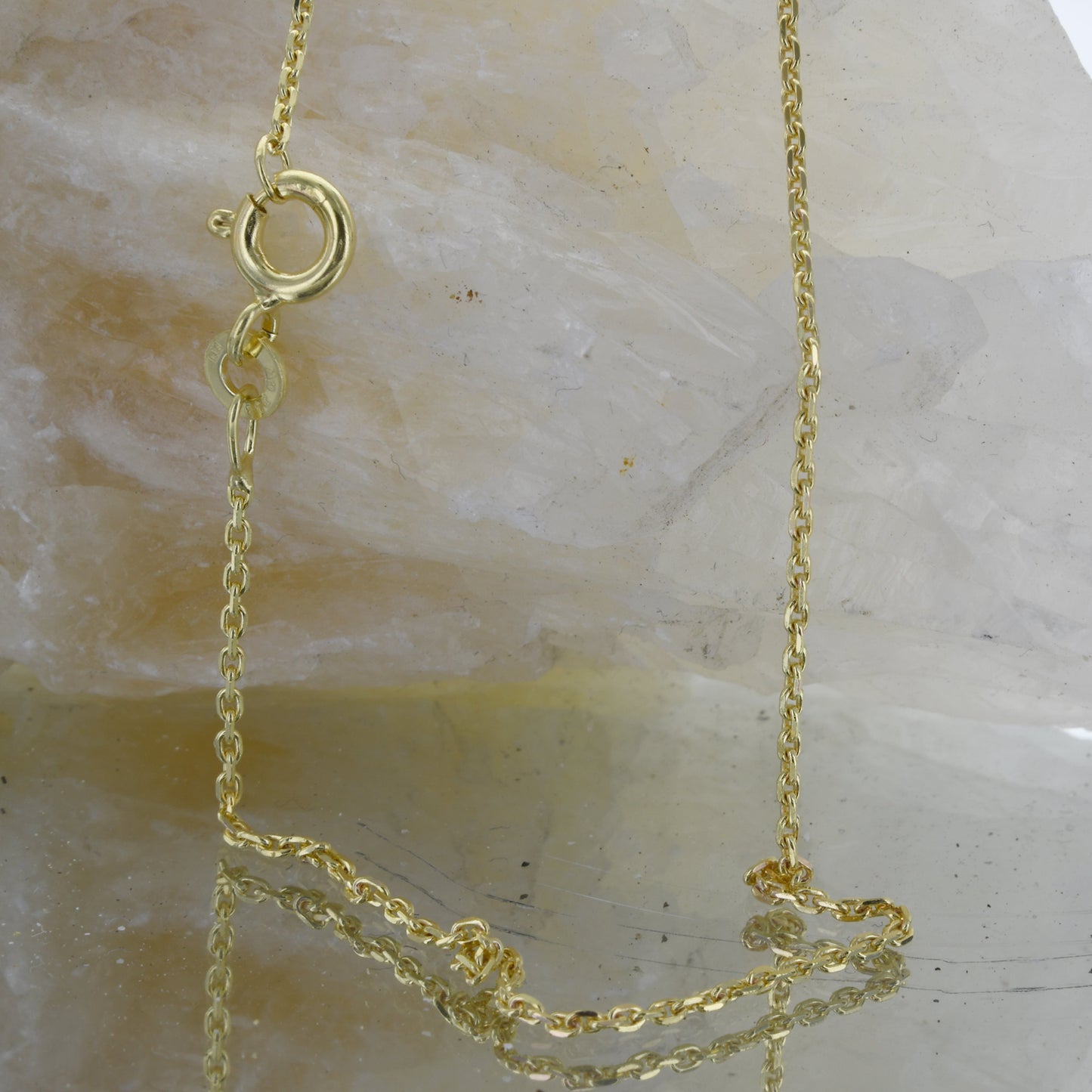 Ankerkette diamantiert Halskette - 333 - 8 Karat Gold