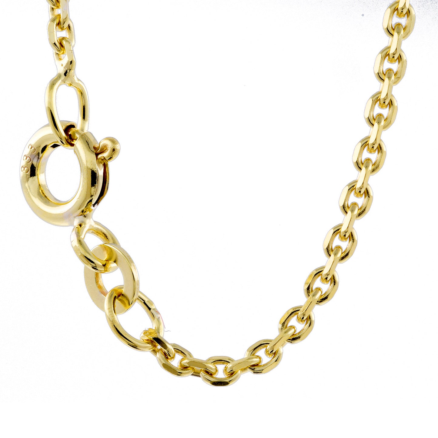 Ankerkette diamantiert Halskette - 333 - 8 Karat Gold