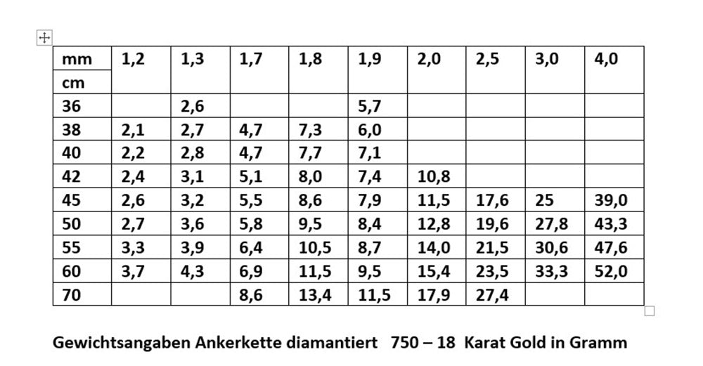 Ankerkette diamantiert Halskette - 750 - 18 Karat Gold