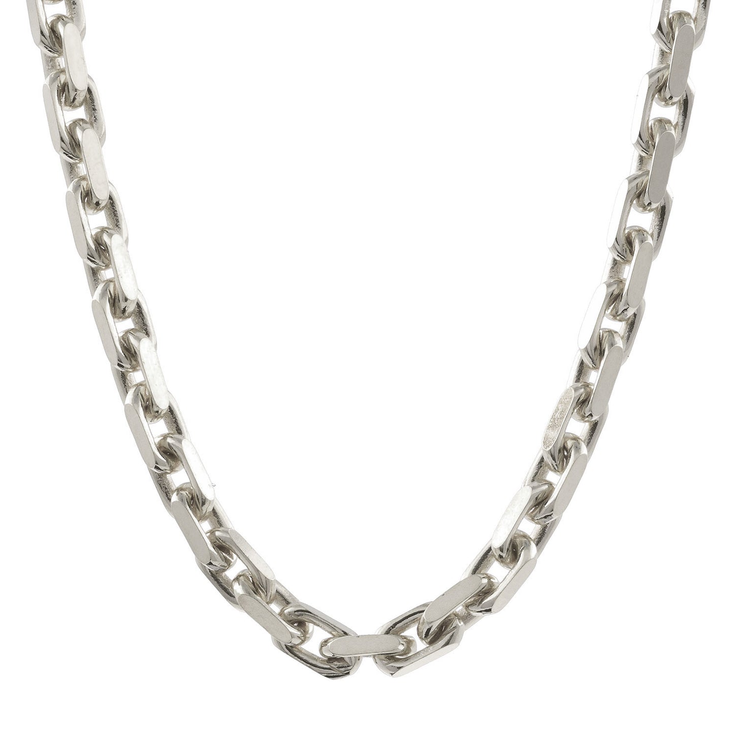 Silberkette Echt 925 Sterlingsilber Ankerkette diamantiert Silber Halskette - Damenkette und Herrenkette Made in Germany