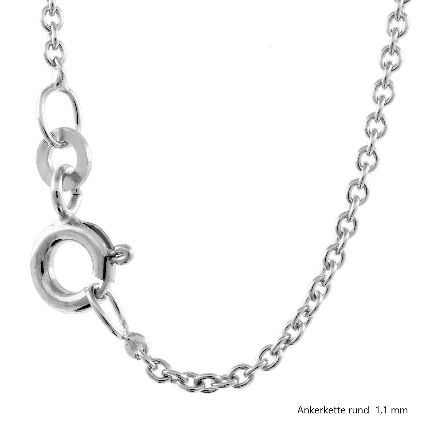 Ankerkette rund Halskette 925 Sterlingsilber Auswahl