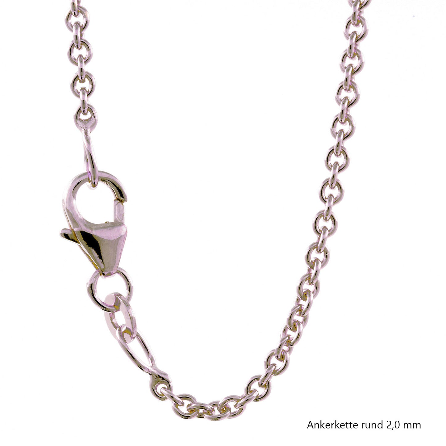 Ankerkette rund Halskette 925 Sterlingsilber Auswahl