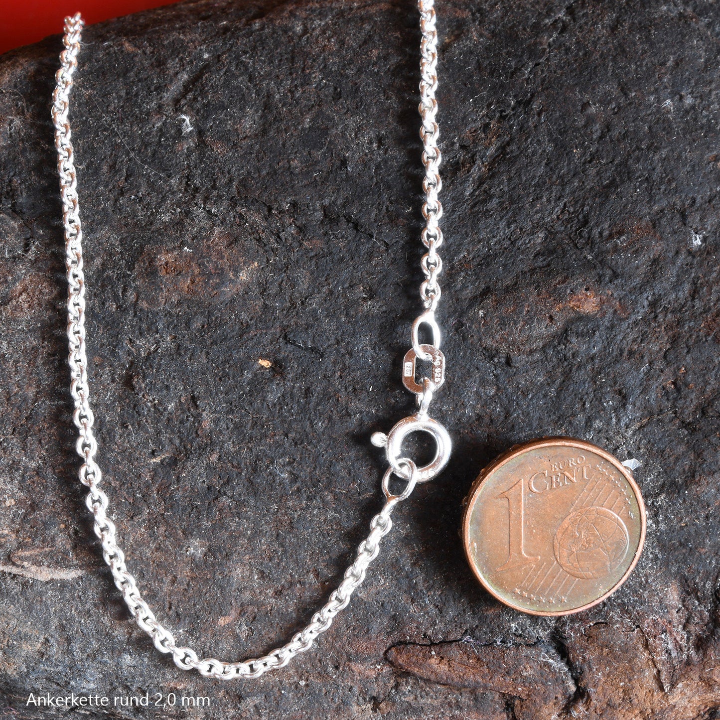 Ankerkette rund Halskette 925 Sterlingsilber Auswahl