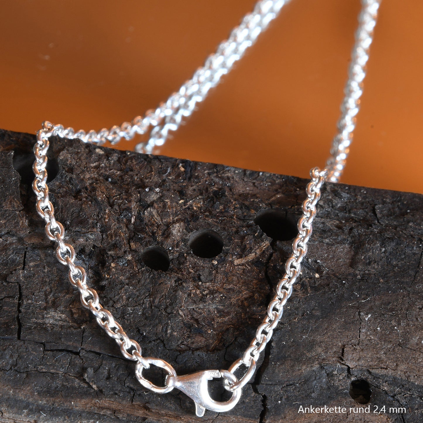Ankerkette rund Halskette 925 Sterlingsilber Auswahl