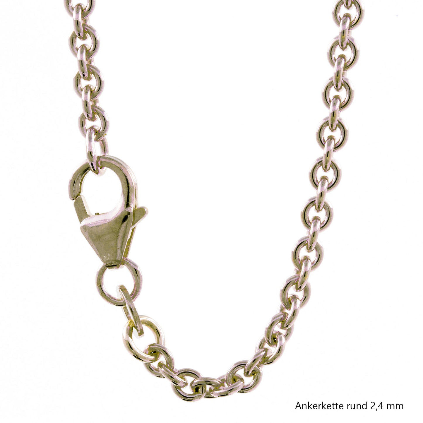 Ankerkette rund Halskette 925 Sterlingsilber Auswahl