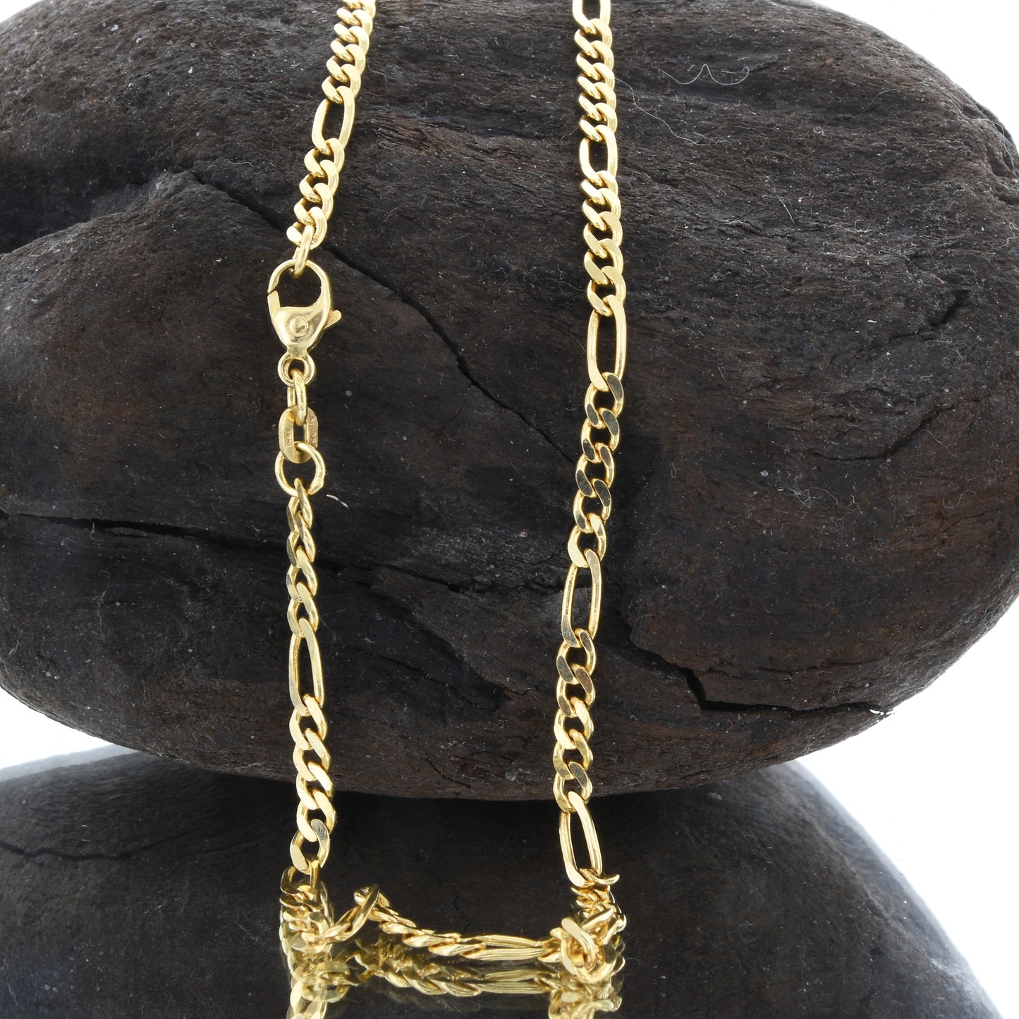 Massive Goldkette Figarokette diamantiert Halskette 333 - 8 Karat Gold