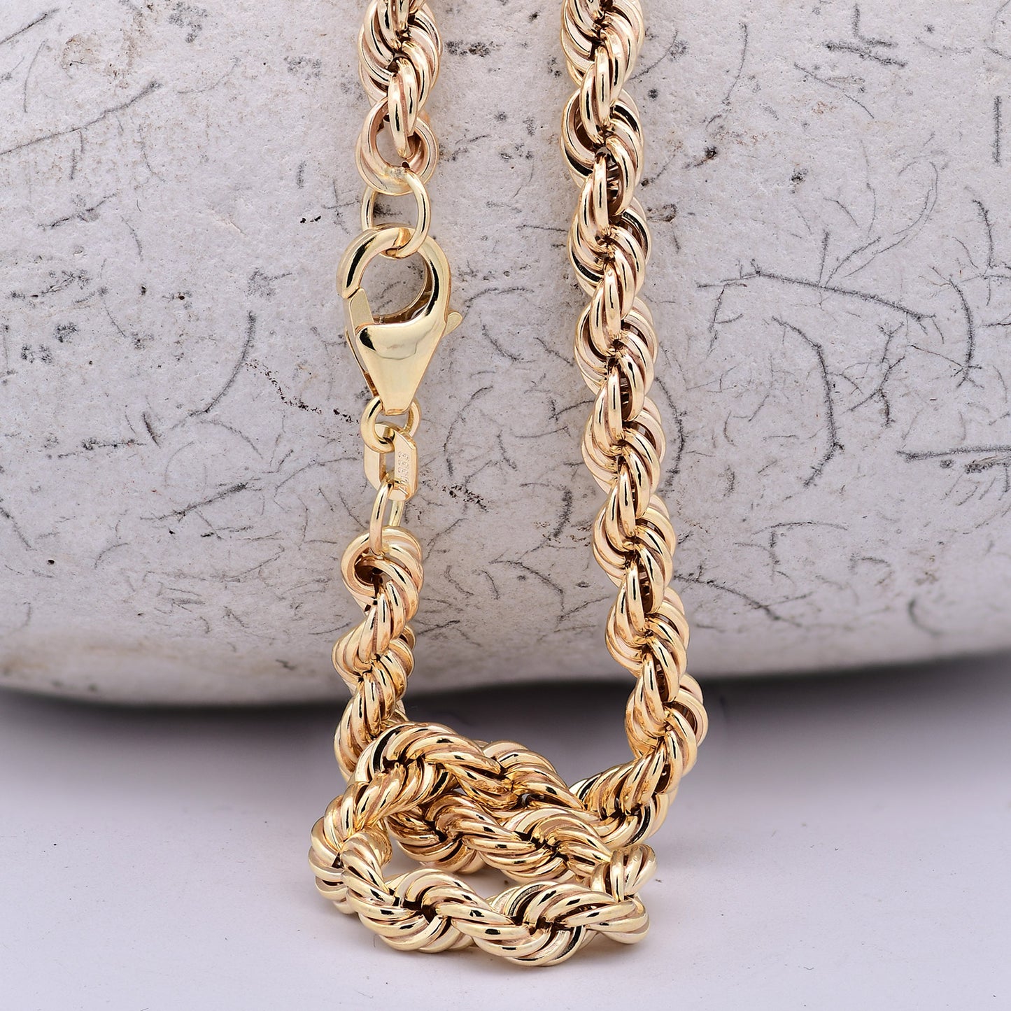 Edle Kordelkette Halskette - 333 - 8 Karat Gold Juwelier Qualität