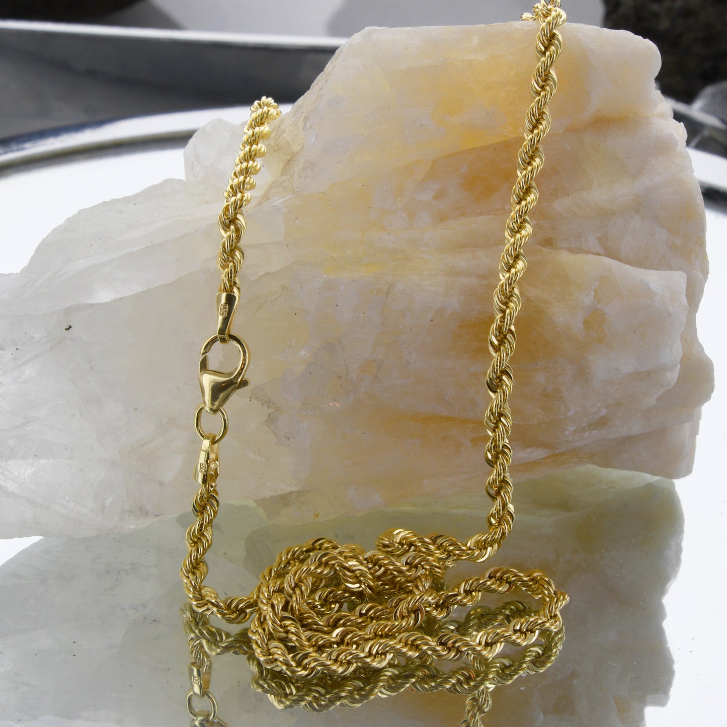 Edle Kordelkette Halskette - 585 - 14 Karat Gold Juwelier Qualität