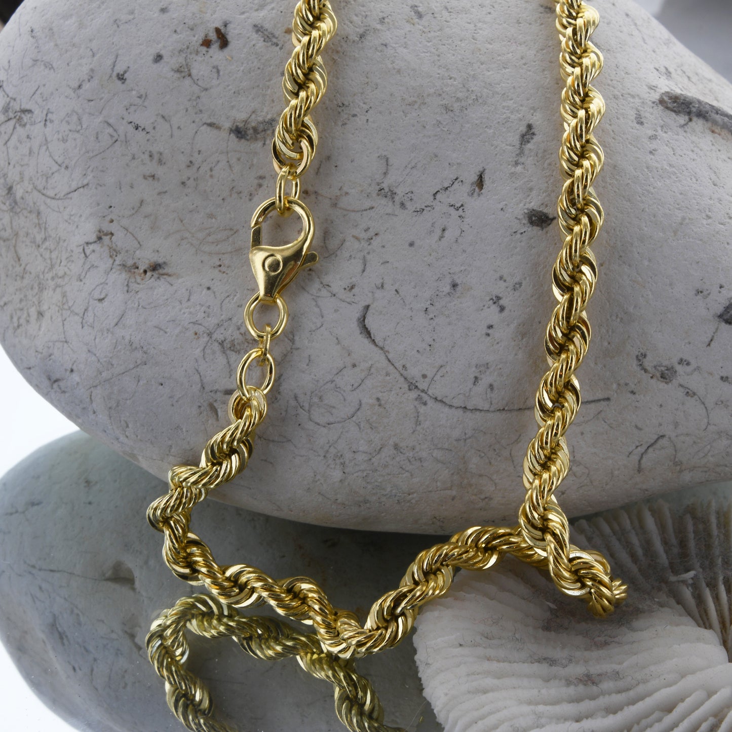 Edle Kordelkette Halskette - 585 - 14 Karat Gold Juwelier Qualität