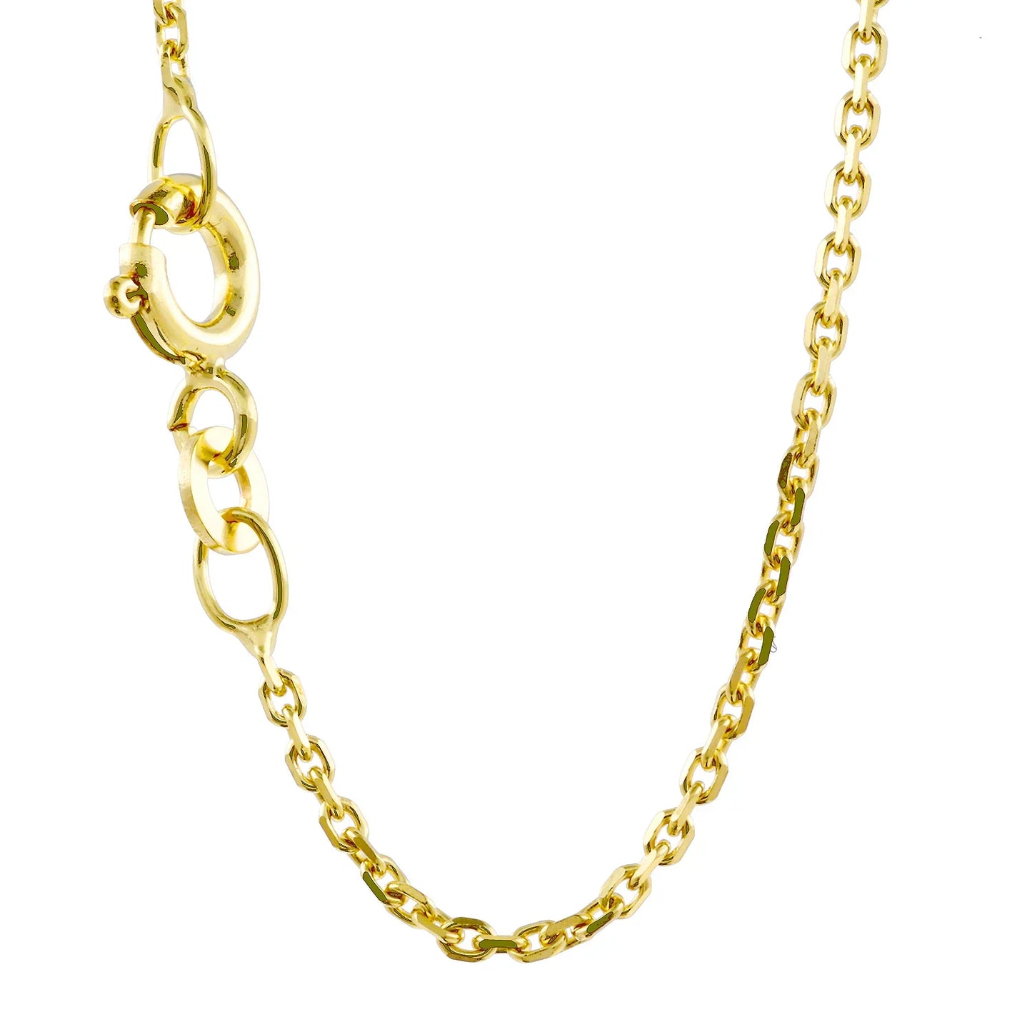 Ankerkette diamantiert Länge 50cm - Breite 1,3mm - 333-8 Karat Gold