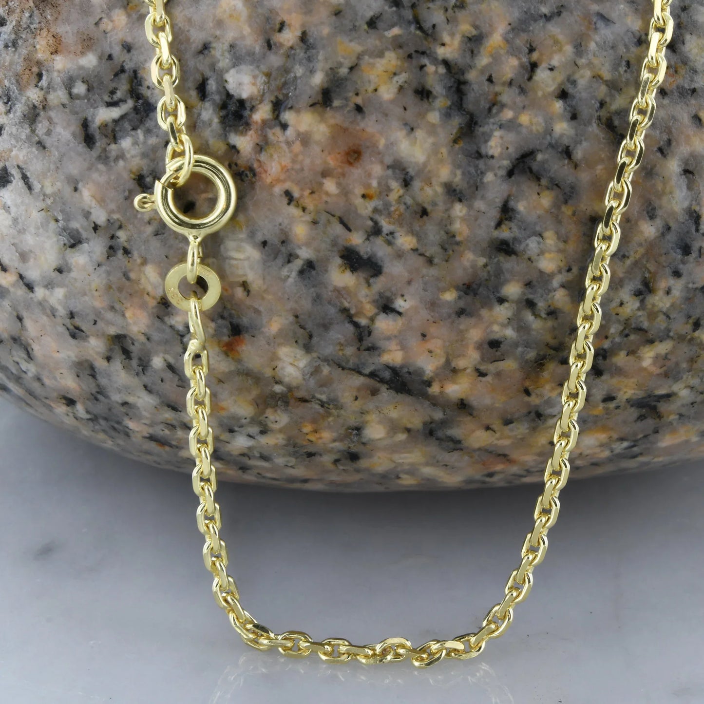 Ankerkette diamantiert Länge 70cm - Breite 1,9mm - 333-8 Karat Gold