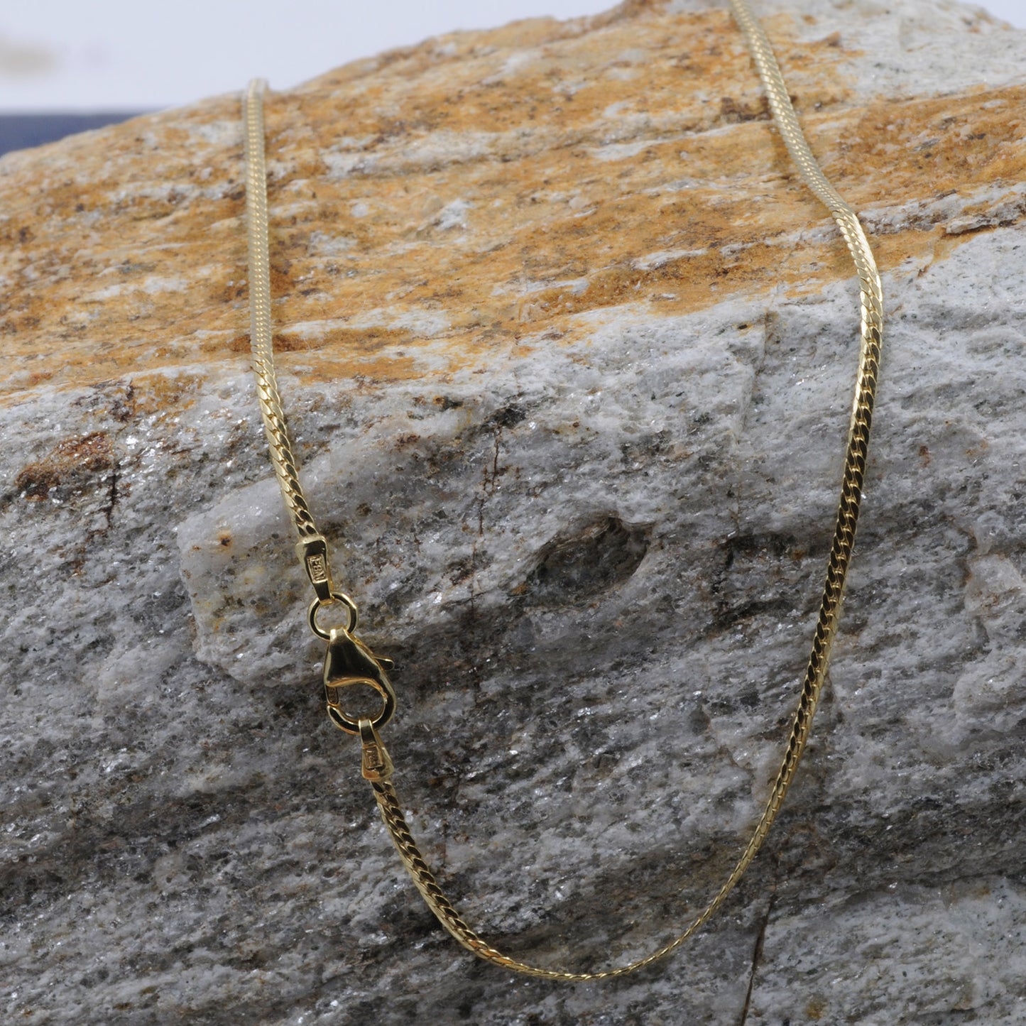 1,4 mm 45 cm 333 - 8 Karat Gold Halskette Panzerkette massiv Gold hochwertige Goldkette  2,6 g