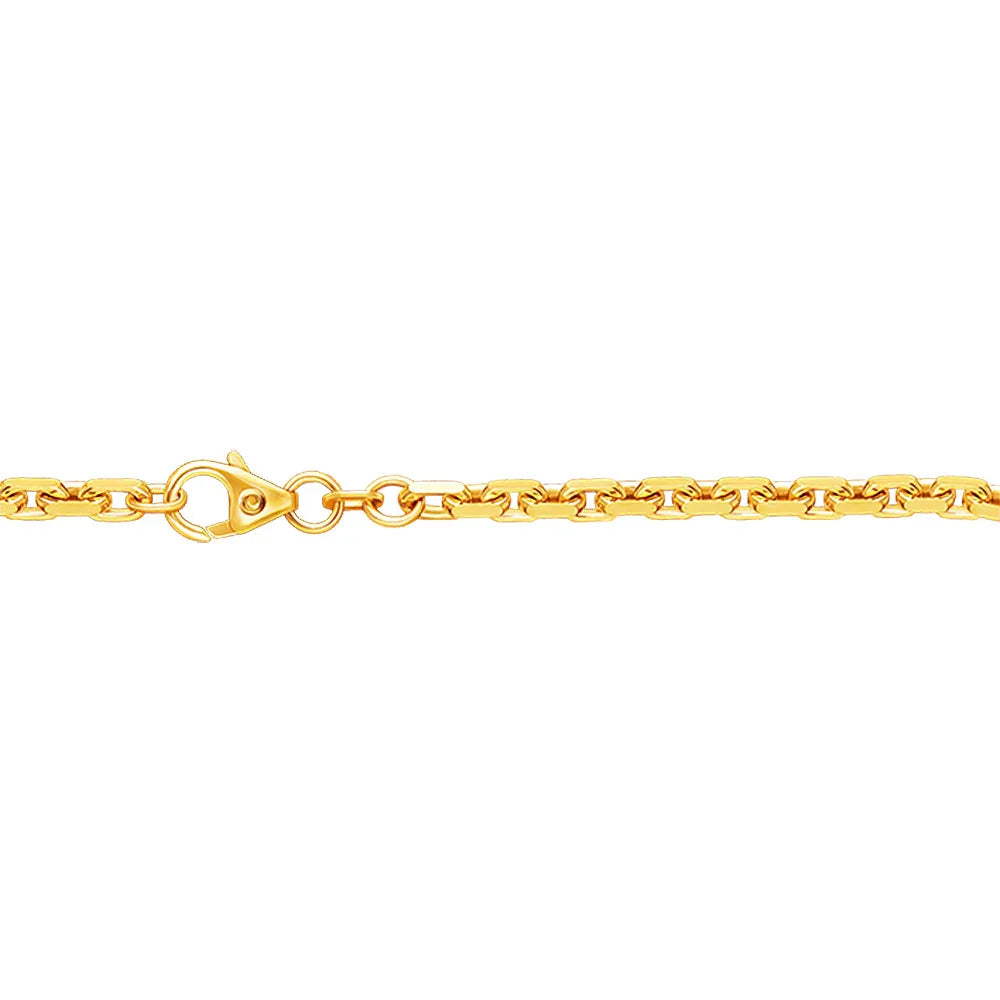 Ankerkette diamantiert Länge 21cm - Breite 3,0mm - 333-8 Karat Gold