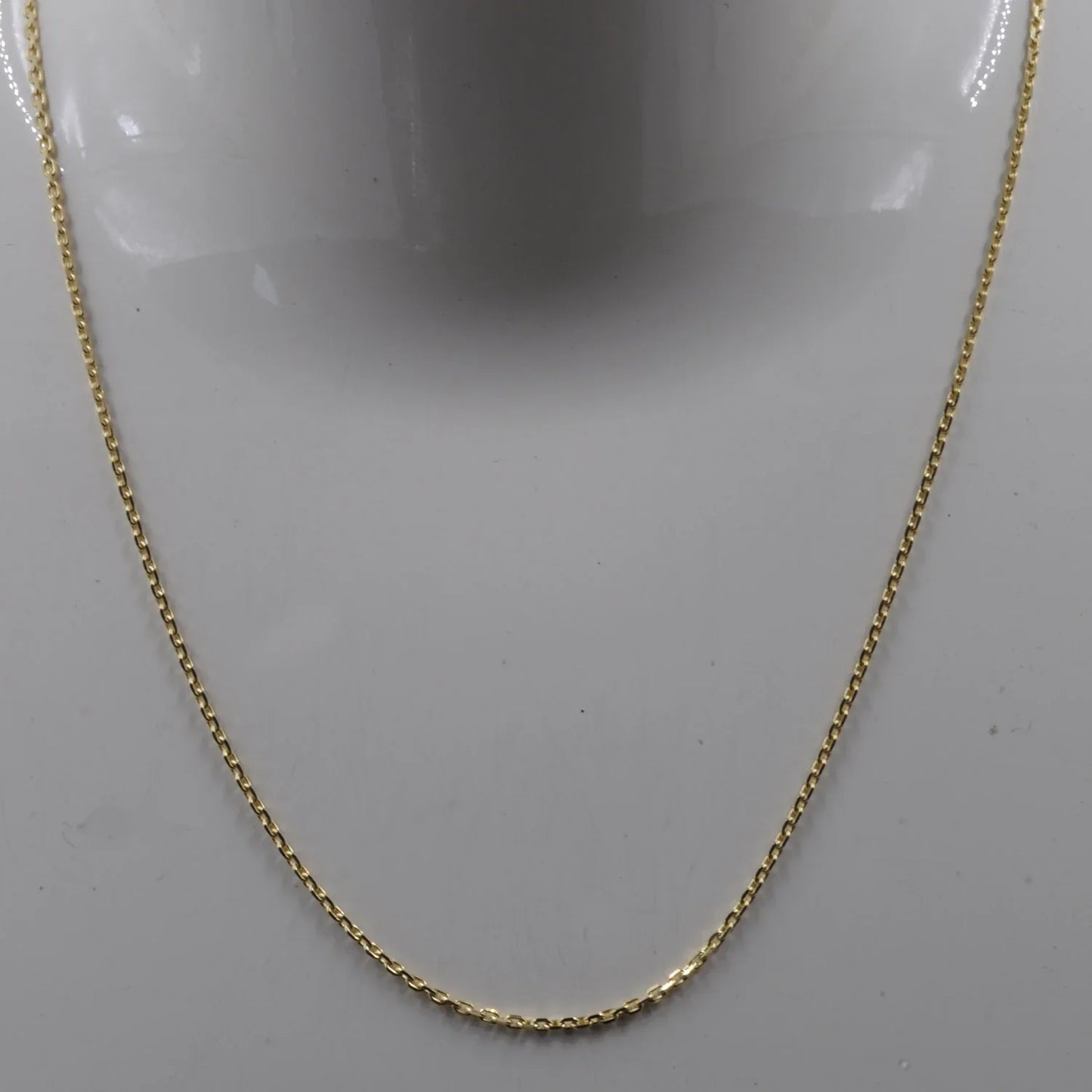 Ankerkette diamantiert Länge 50cm - Breite 1,3mm - 585-14 Karat Gold