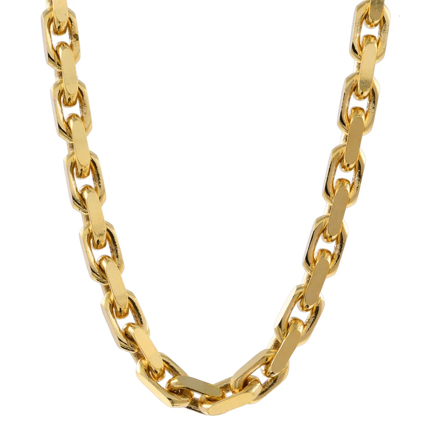 2,5 mm 45 cm 750 - 18 Karat Gold Halskette Ankerkette diamantiert massiv Gold hochwertige Goldkette 17,6 g