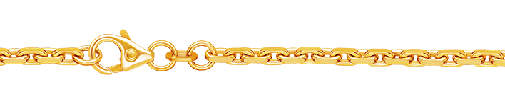 2,5 mm 19 cm 750 - 18 Karat Gold Armkette Ankerkette diamantiert massiv Gold hochwertige Goldkette 7,93 g