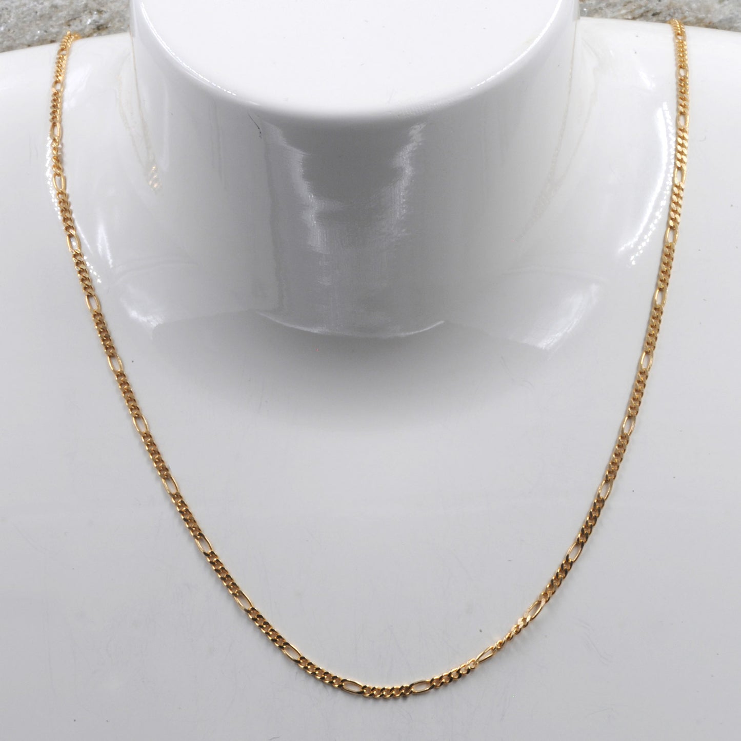 1,5 mm 40 cm 750 - 18 Karat Gold Halskette Figarokette massiv Gold hochwertige Goldkette  2,8 g