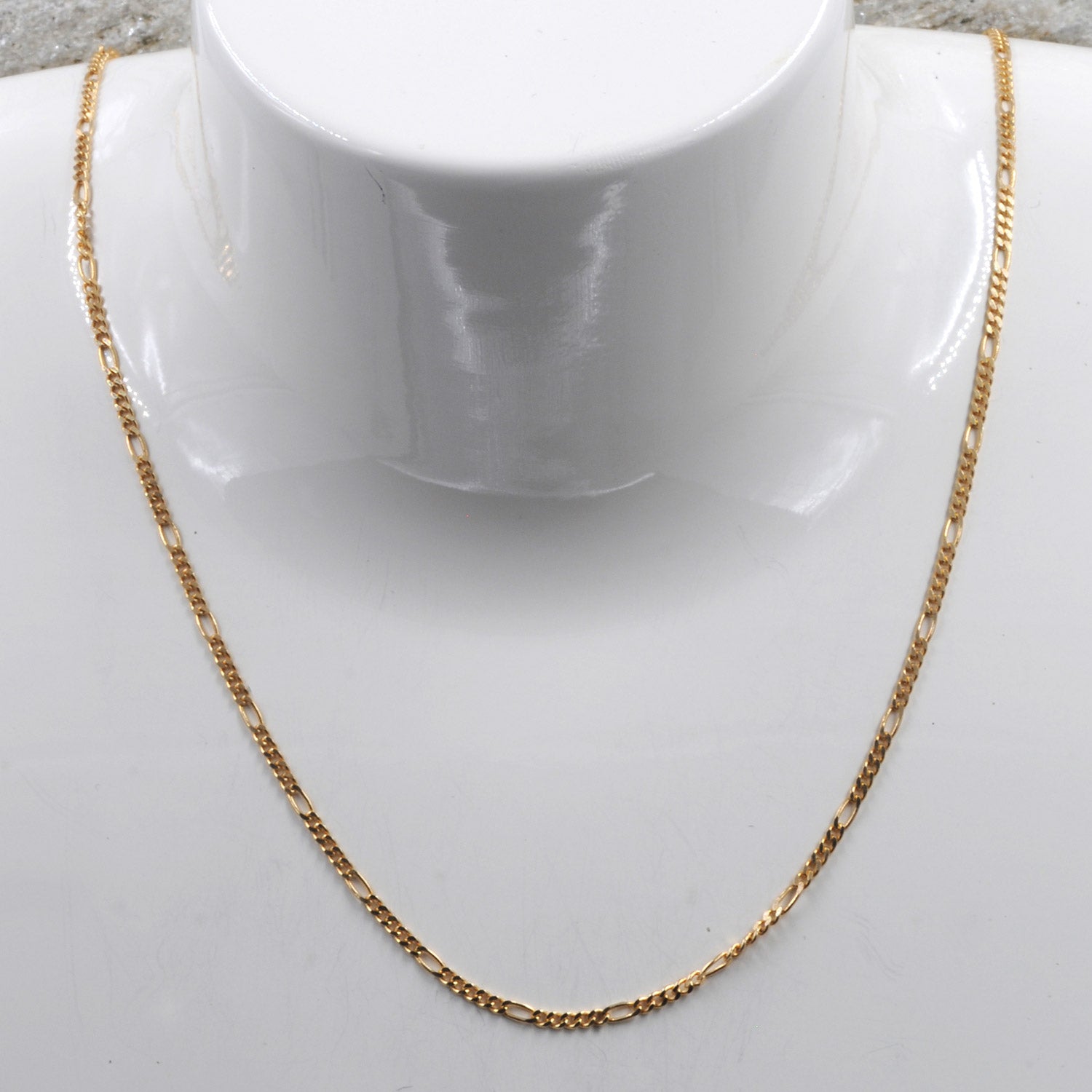 1,5 mm 40 cm 750 - 18 Karat Gold Halskette Figarokette massiv Gold hochwertige Goldkette  2,8 g