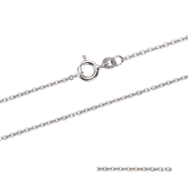 1,5 mm 45 cm 333 - 8 Karat Weißgold Ankerkette rund massiv Gold hochwertige Goldkette 2,8 g