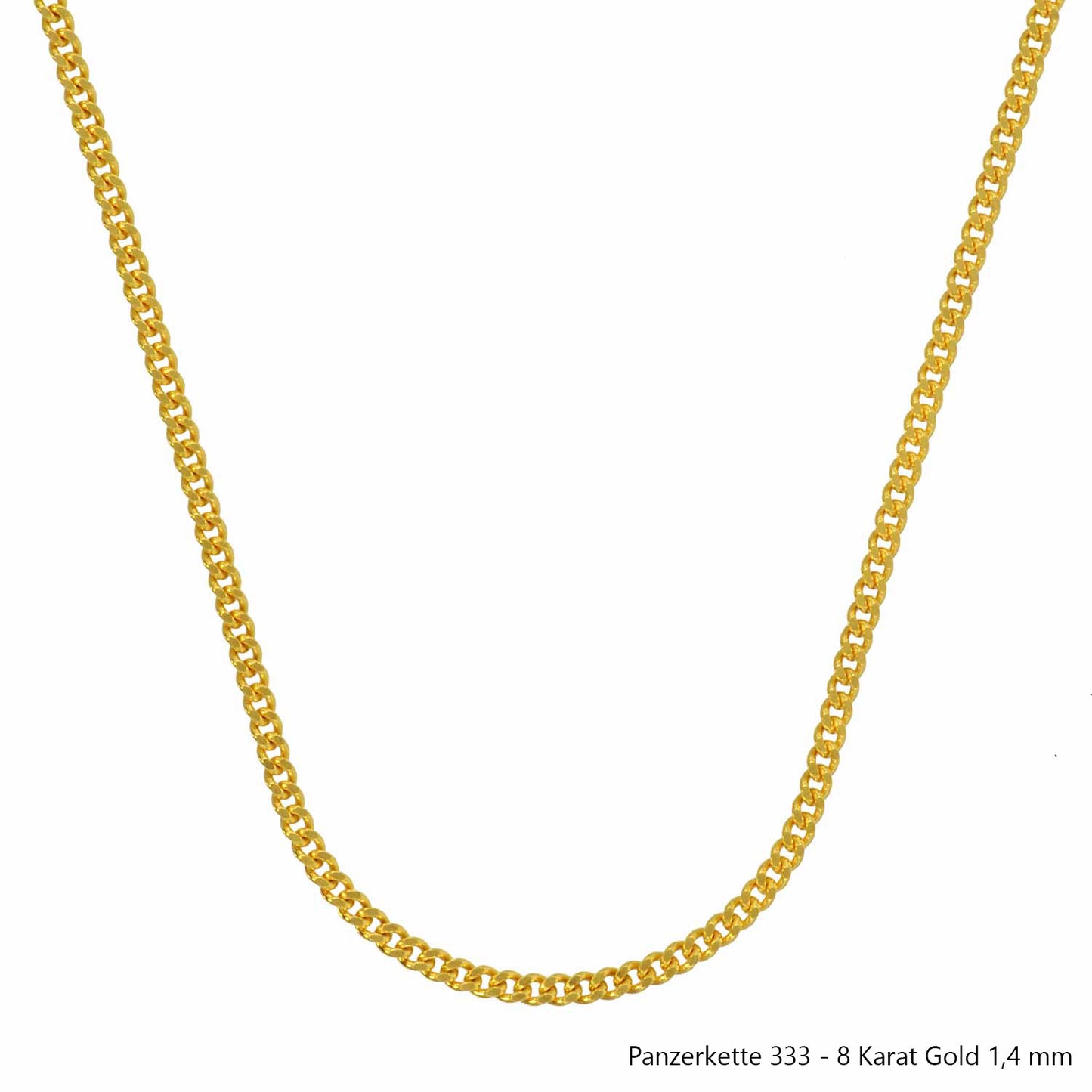 Edle massive Goldkette Panzerkette Halskette aus 333 - 8 Karat Gold