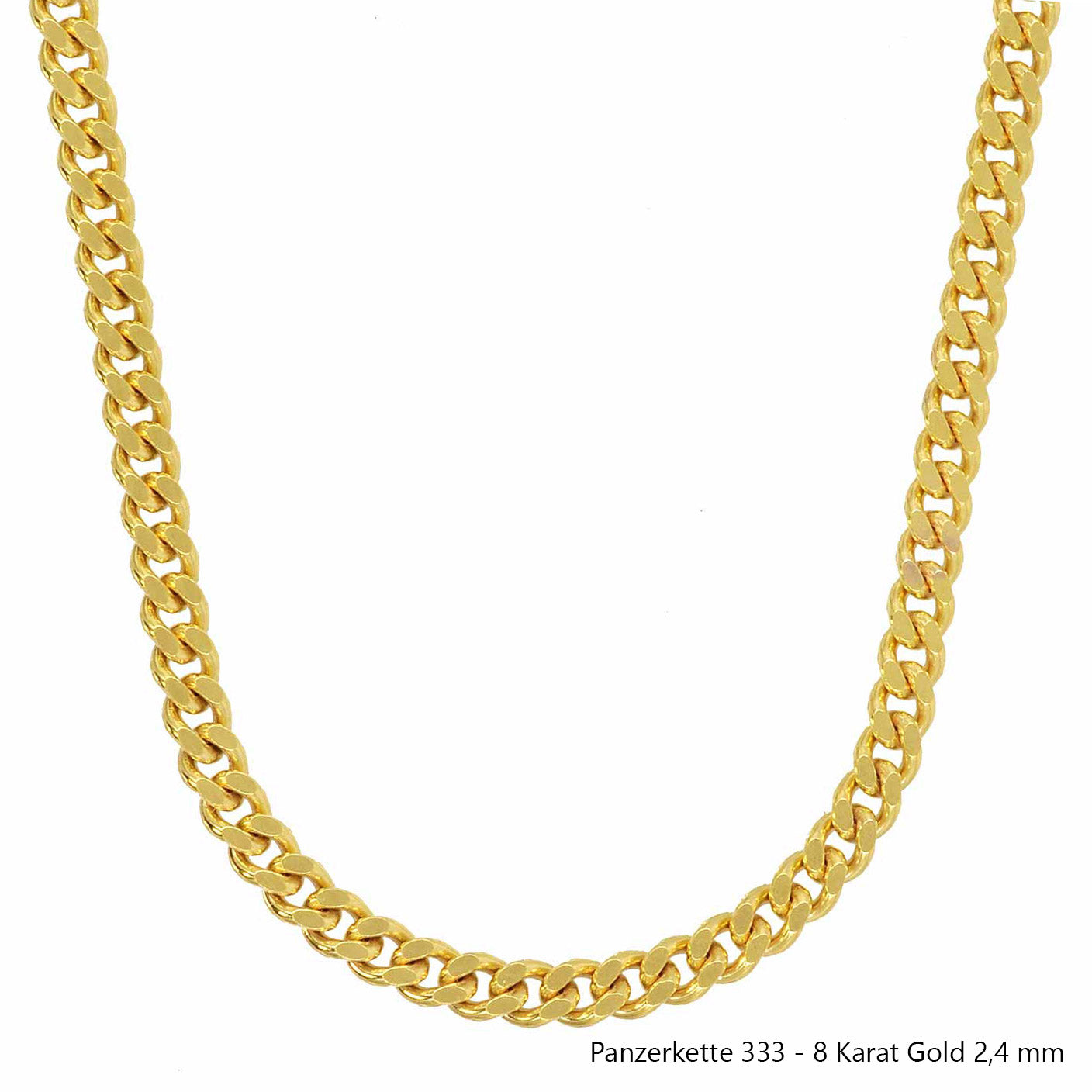 Edle massive Goldkette Panzerkette Halskette aus 333 - 8 Karat Gold