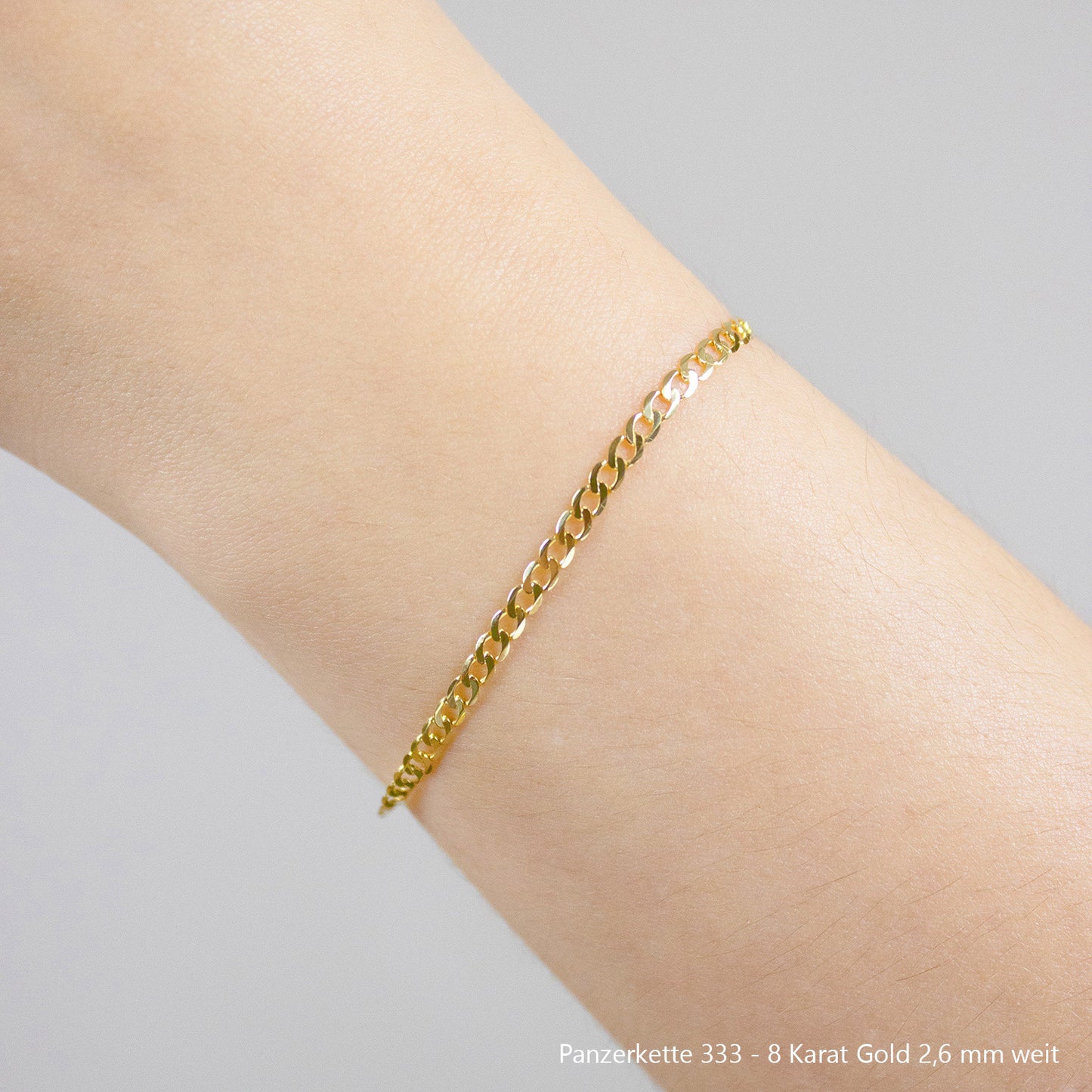 Edle massive Goldkette Panzerkette Halskette aus 333 - 8 Karat Gold