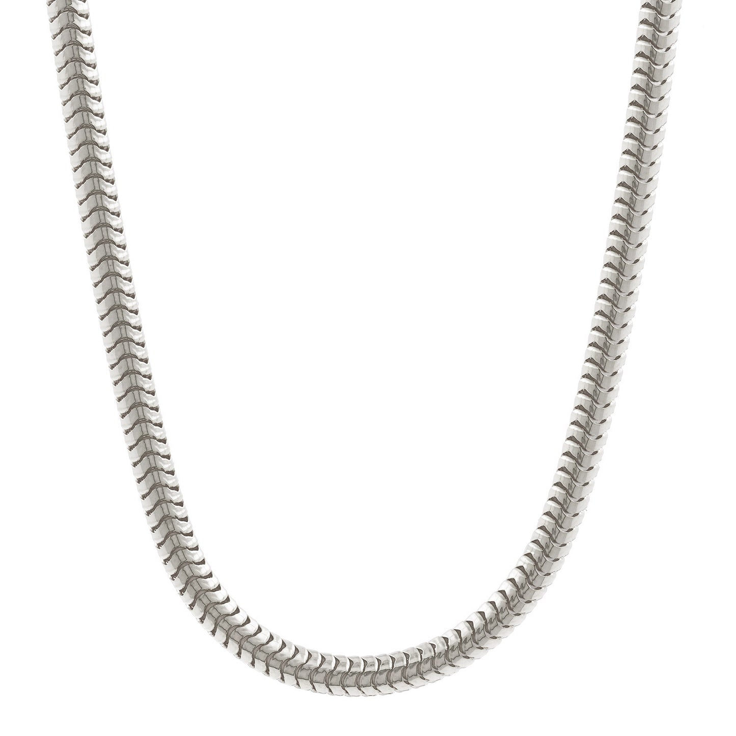 Silberkette Echt 925 Sterlingsilber Schlangenkette rund Silber Halskette - Damenkette Made in Germany