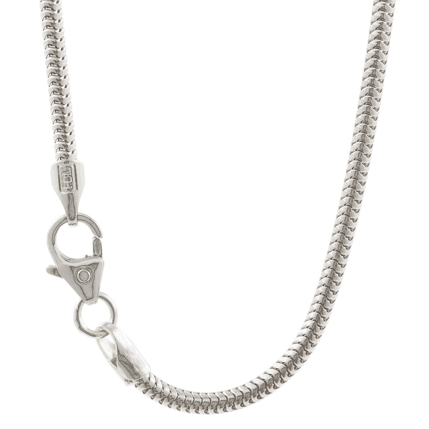 Silberkette Echt 925 Sterlingsilber Schlangenkette rund Silber Halskette - Damenkette Made in Germany