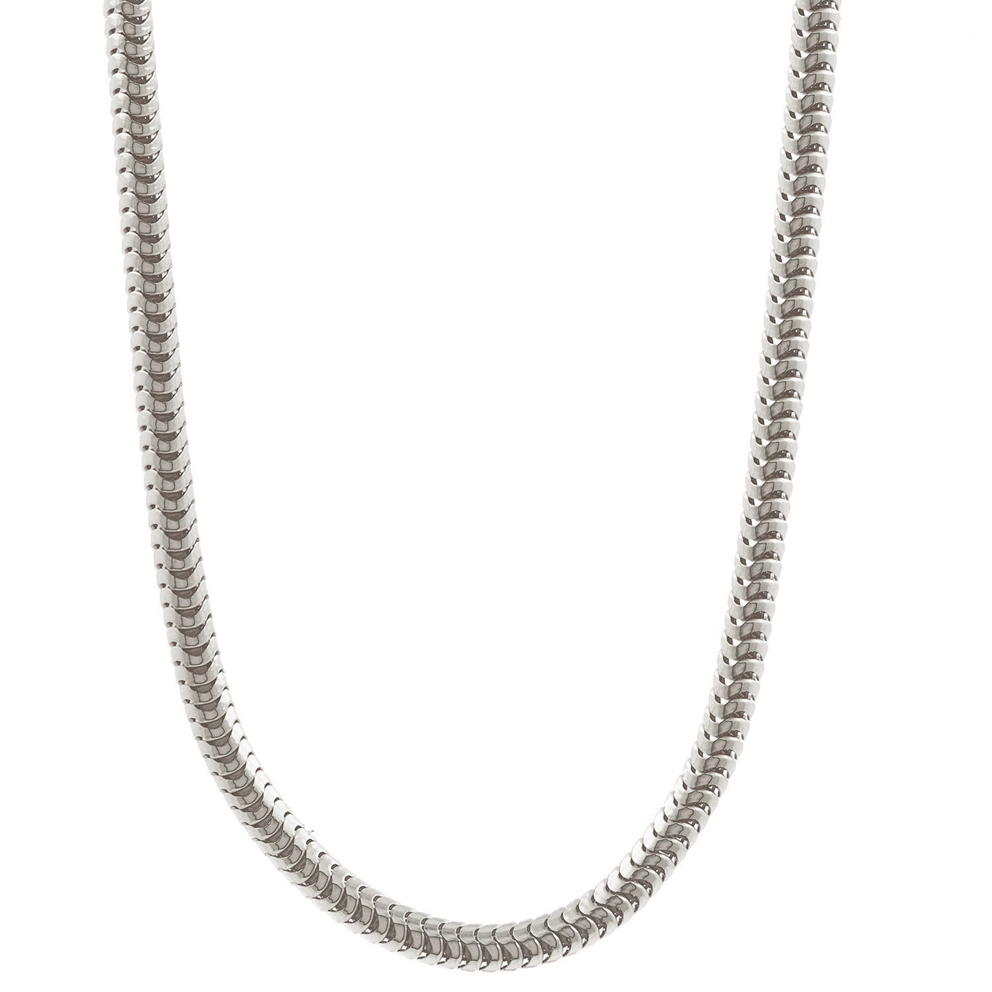 Silberkette Echt 925 Sterlingsilber Schlangenkette rund Silber Halskette - Damenkette Made in Germany