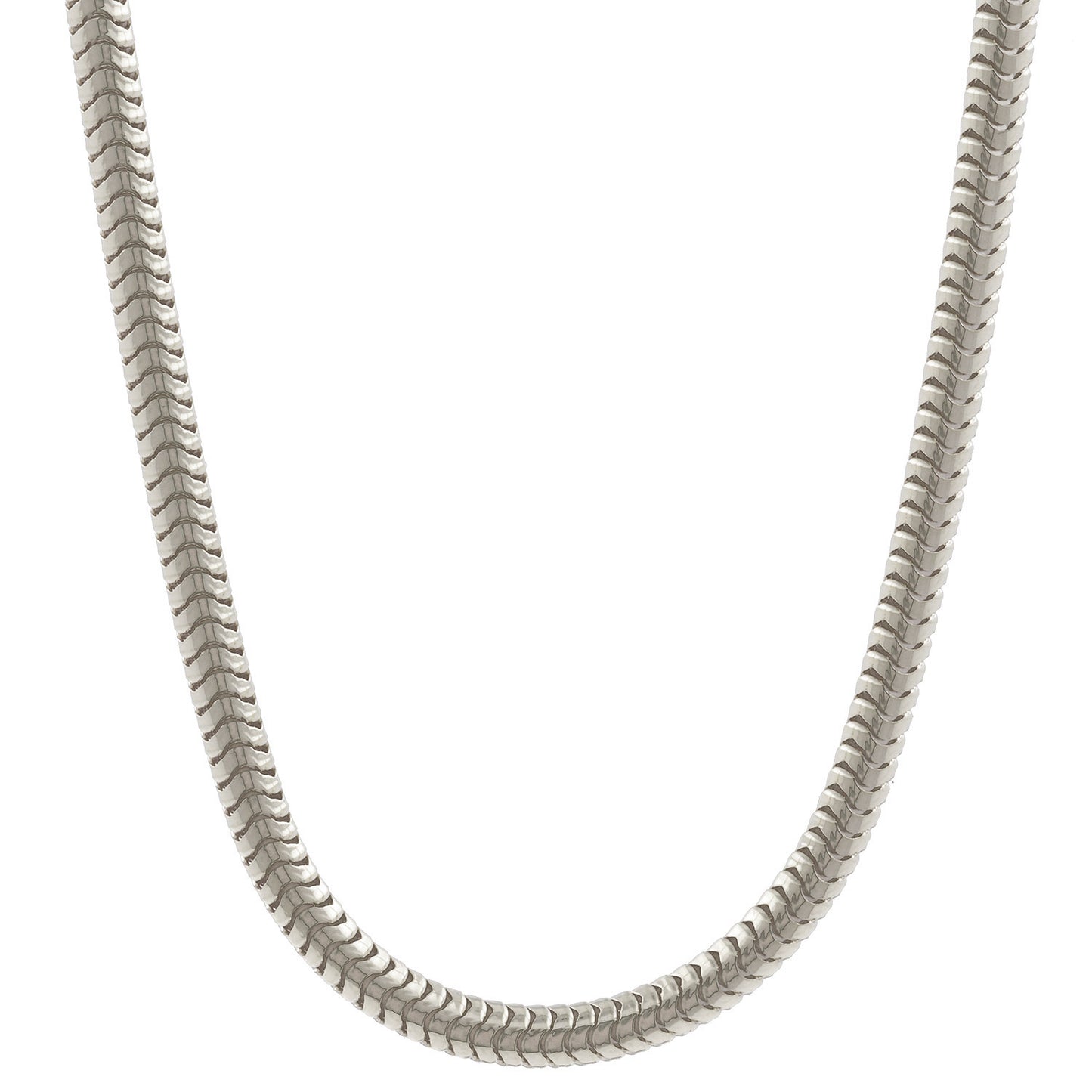 Silberkette Echt 925 Sterlingsilber Schlangenkette rund Silber Halskette - Damenkette Made in Germany