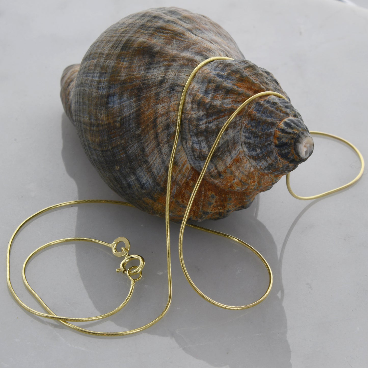 Edle Massive Goldkette Schlangenkette rund Halskette 333- 8 Karat Gold