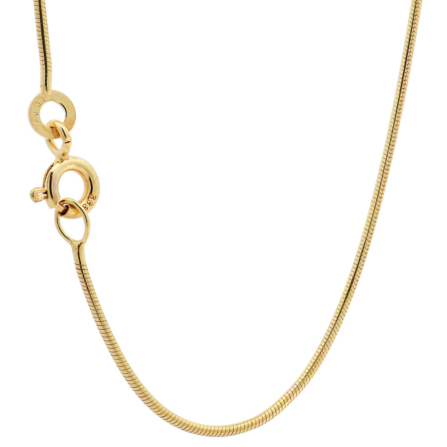 Edle Massive Goldkette Schlangenkette rund Halskette 333- 8 Karat Gold
