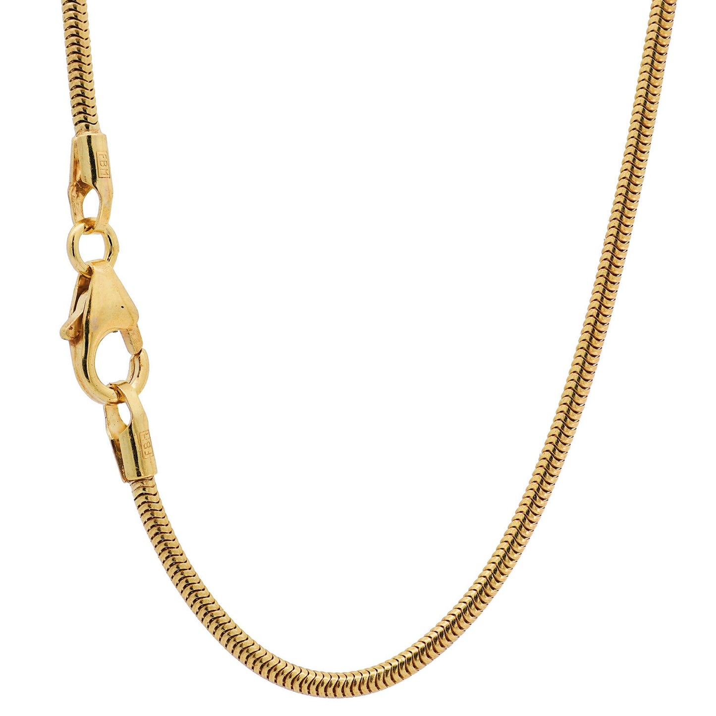 Edle Massive Goldkette Schlangenkette rund Halskette 333- 8 Karat Gold