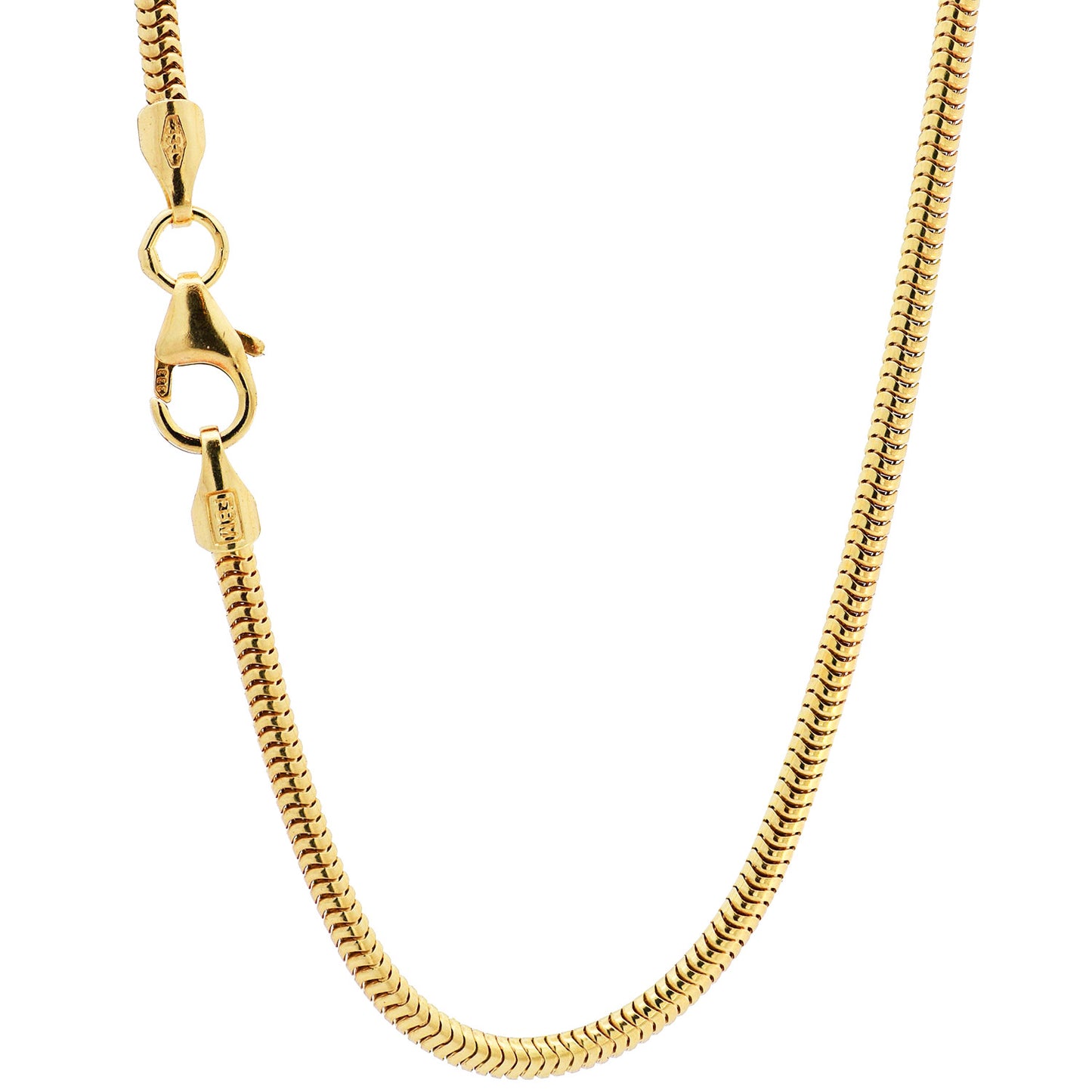 Edle Massive Goldkette Schlangenkette rund Halskette 333- 8 Karat Gold