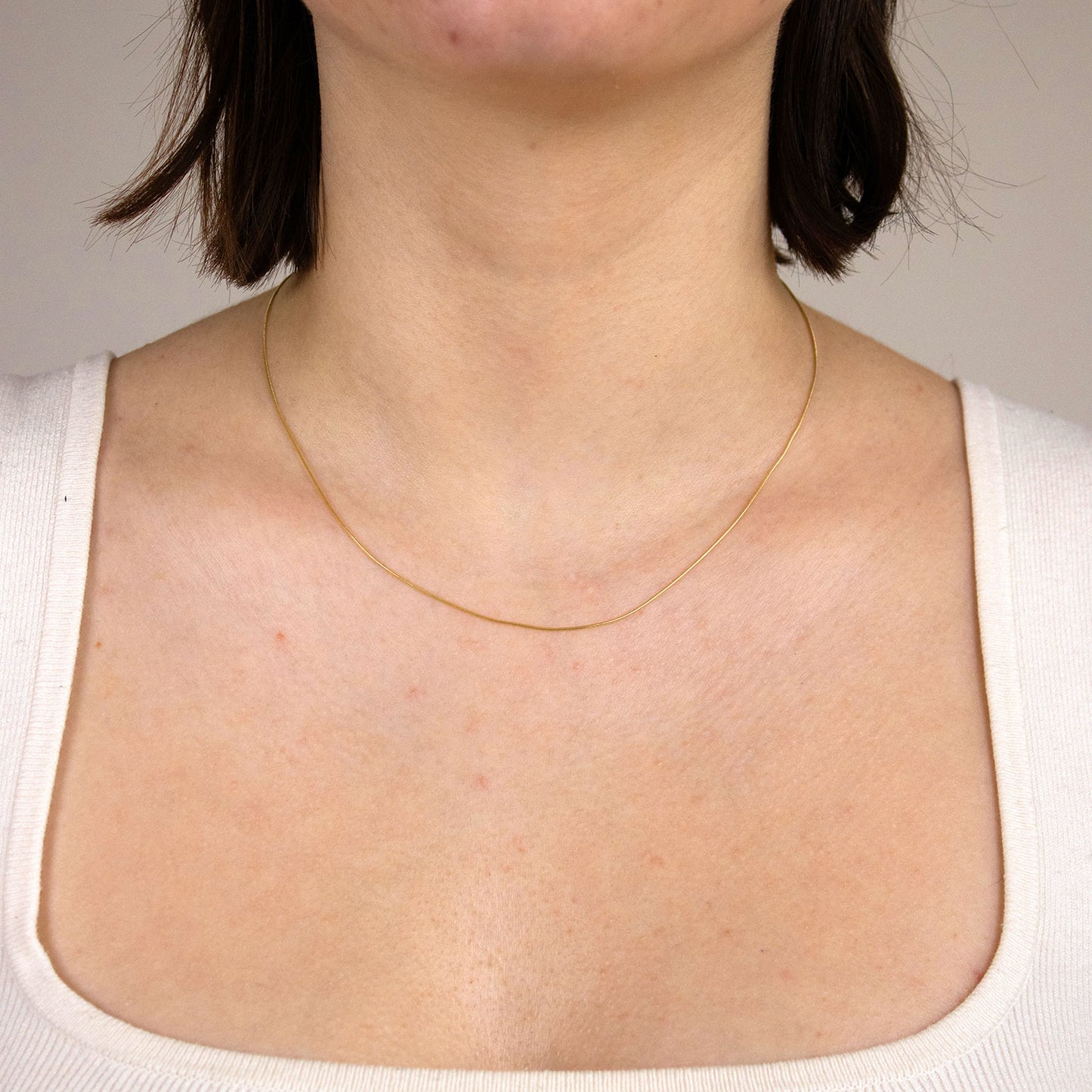 Edle Massive Goldkette Schlangenkette rund Halskette 333- 8 Karat Gold